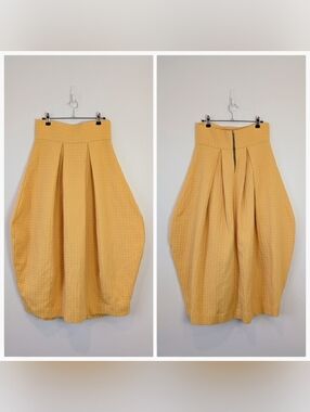 Locker Room Balloon Pleated Maxi Skirt Size L Lagenlook Art To Wear
